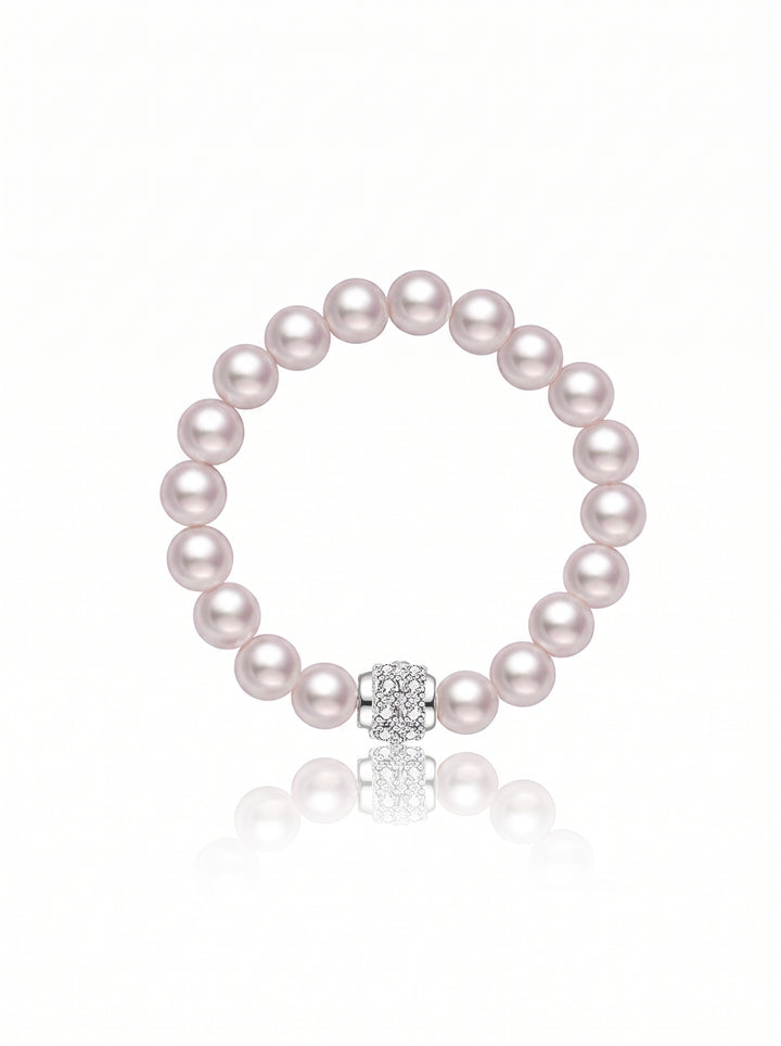 Elegant Crystal Pearl Beaded Ring