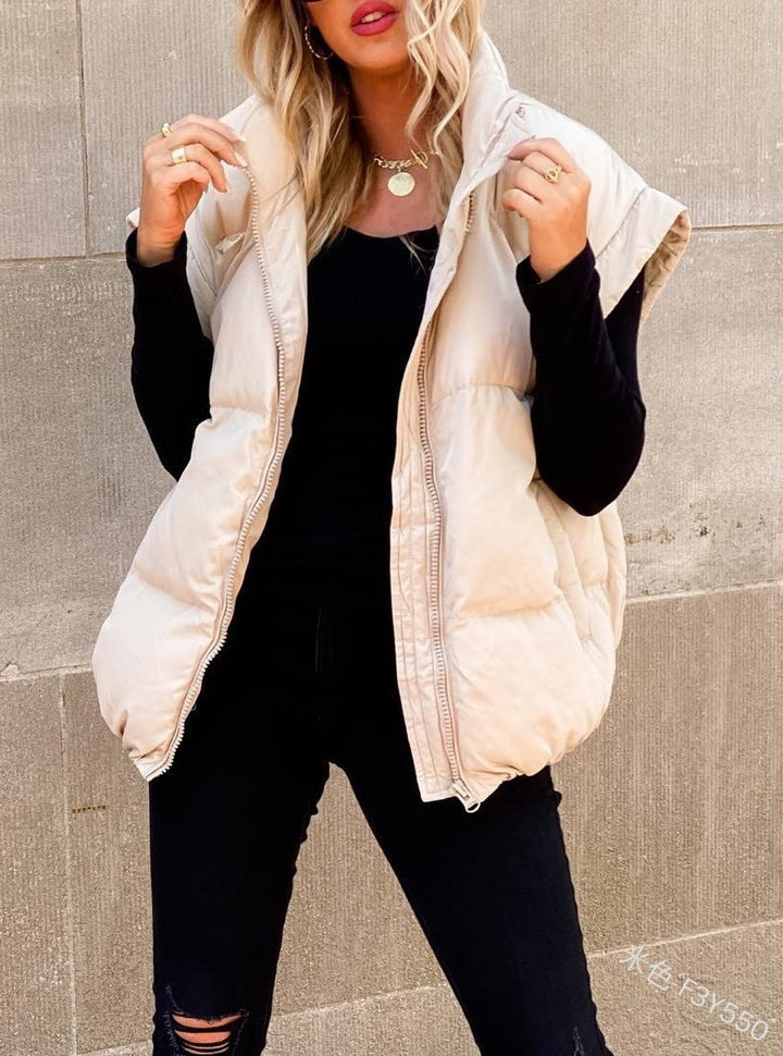 Oversized Puffer Vest Sleeveless Jacket