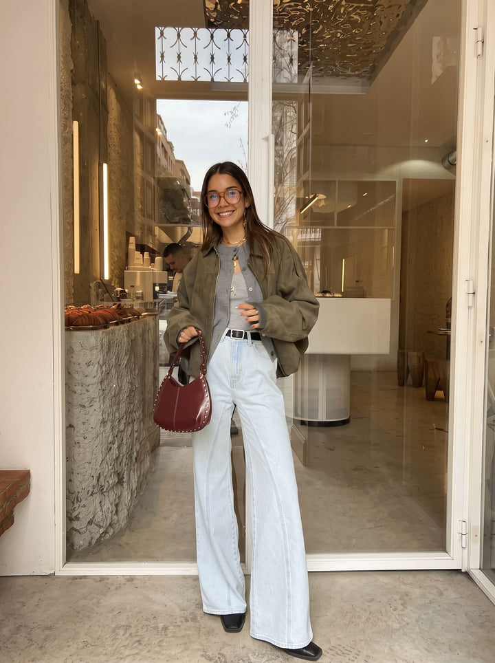 Oversized Suede Bubble Hem Jacket