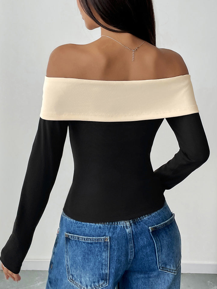 Off Shoulder Bow-Front Flirty T-Shirt