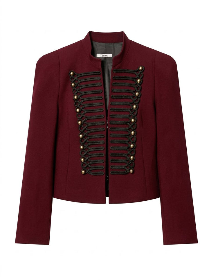 Military Inspired Button Detail Jacket