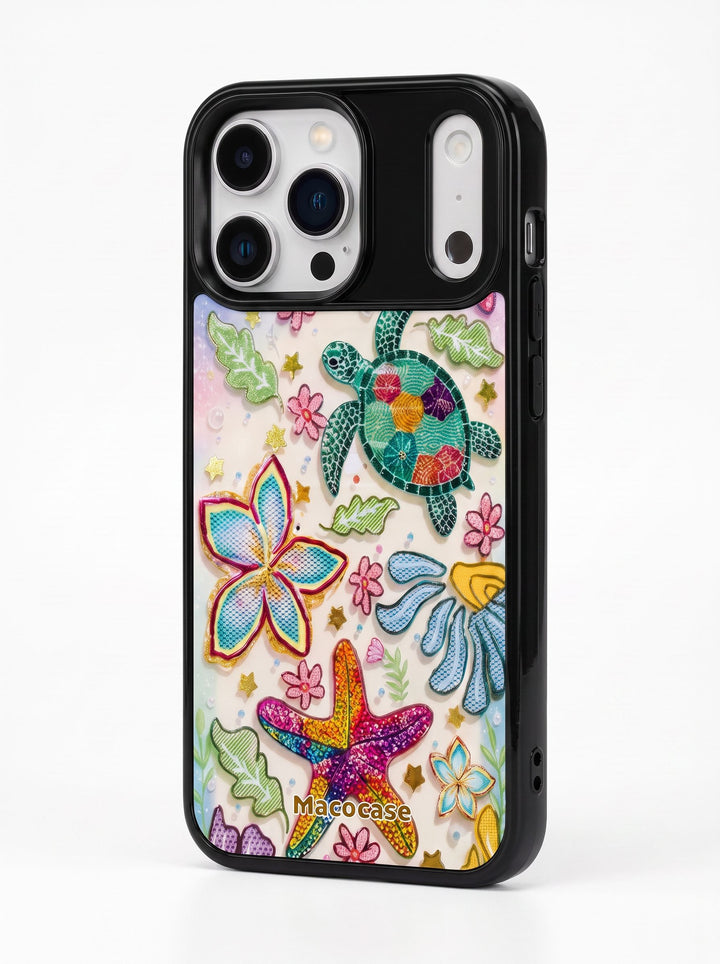 Sea Turtle and Starfish Pattern Phone Case