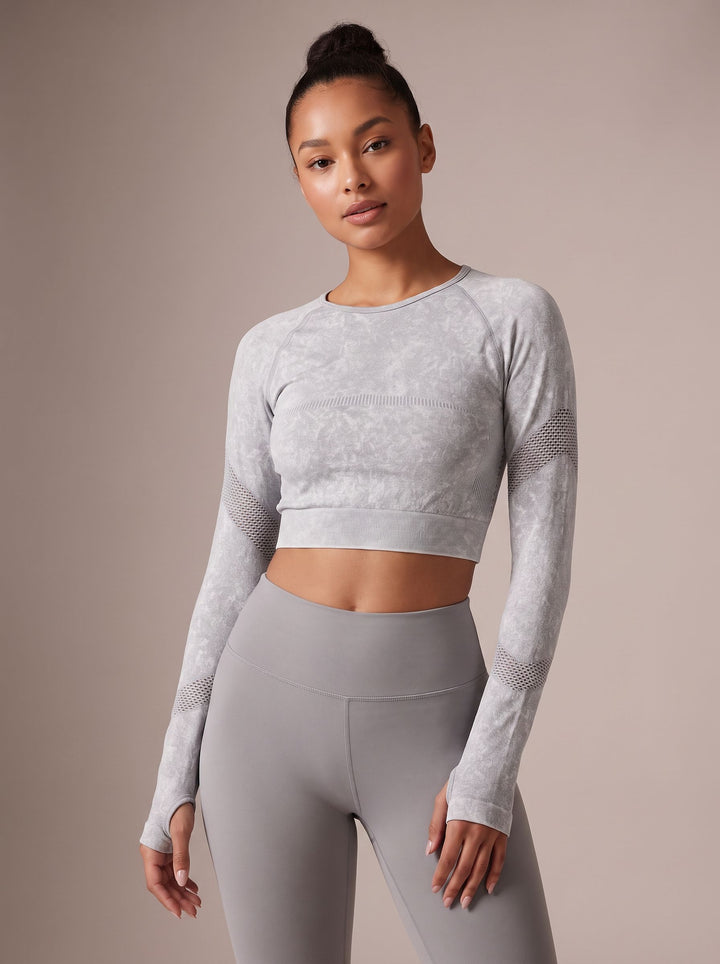 Seamless Breathable Thumbhole Yoga Top