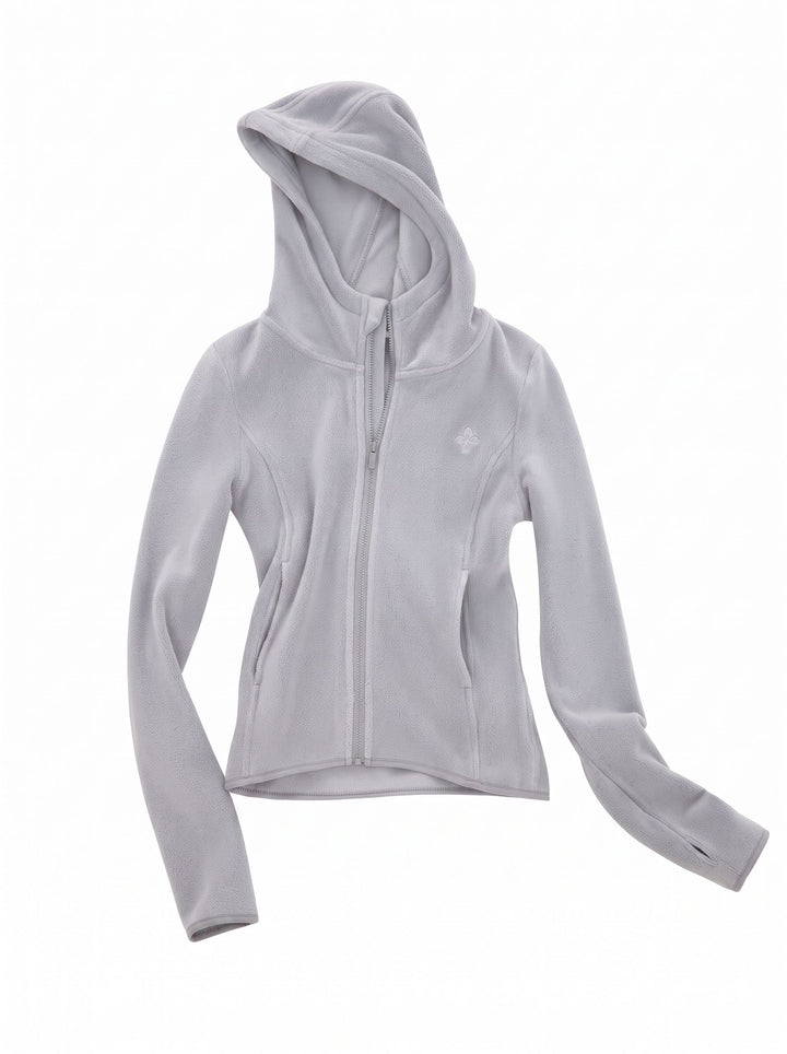 Slim Fit Velour Zip Hoodie