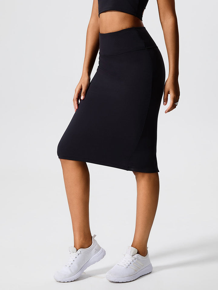 High Waisted Seamless Athletic Midi Skirt