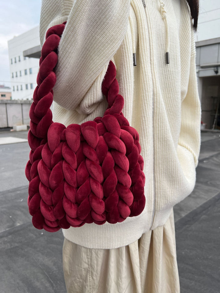 Plush Chunky Knit Handbag