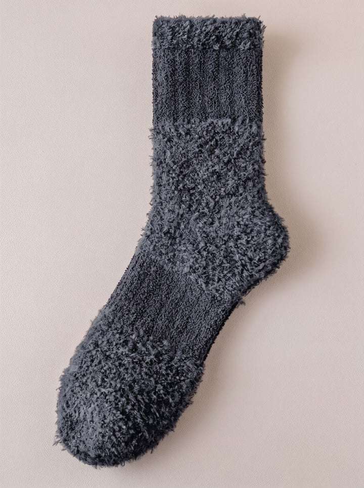 Cozy Fuzzy Plush Crew Socks