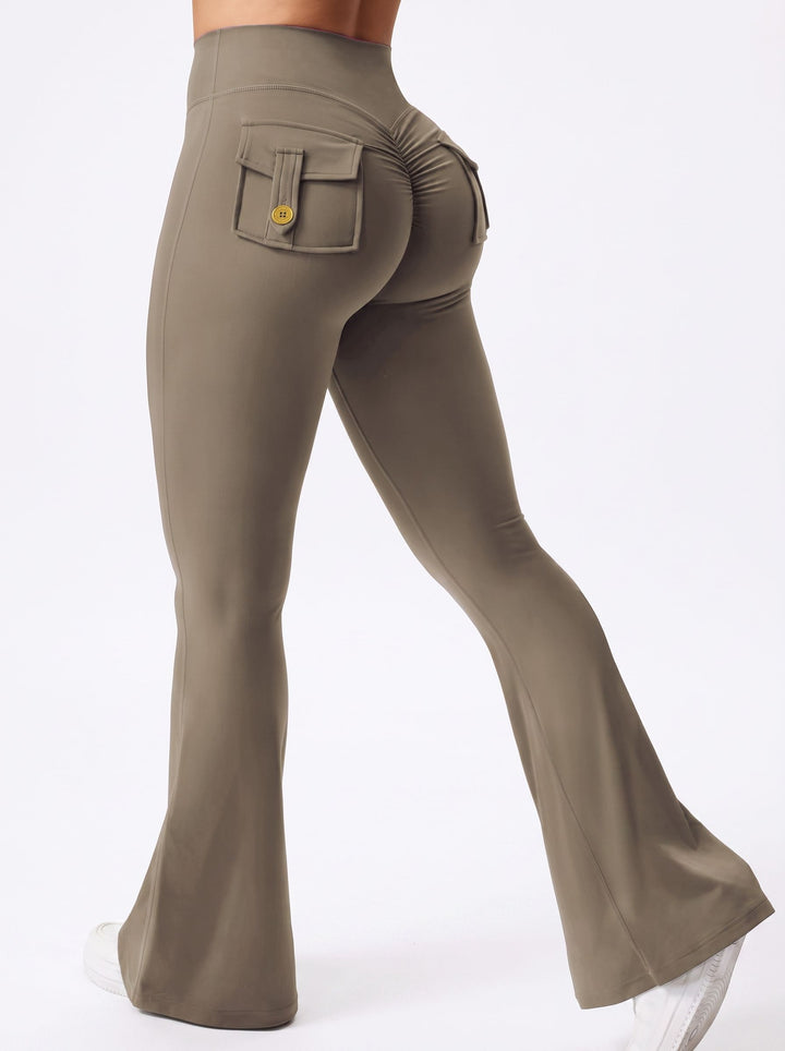Butt Lifting Cargo Flare Leggings