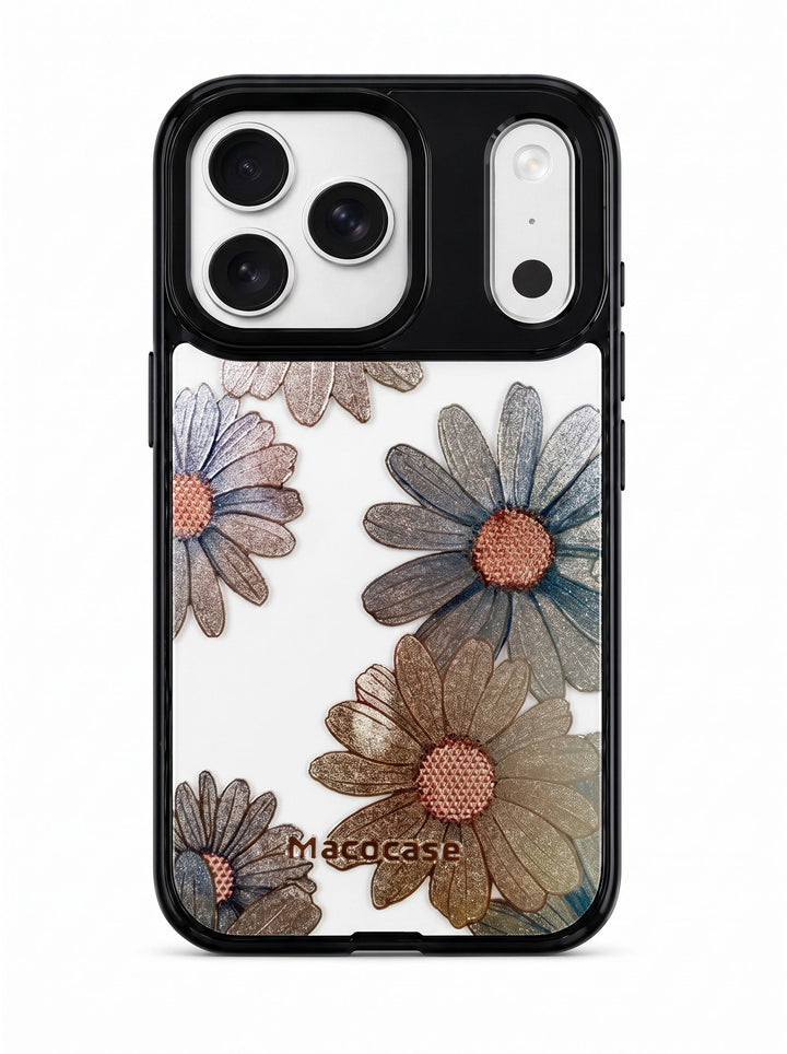 Metallic Daisy Print Phone Case