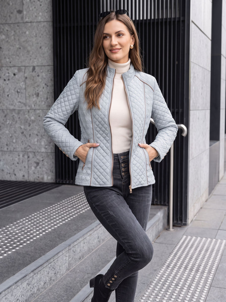 Lightweight Quilted Stand Collar Jacket