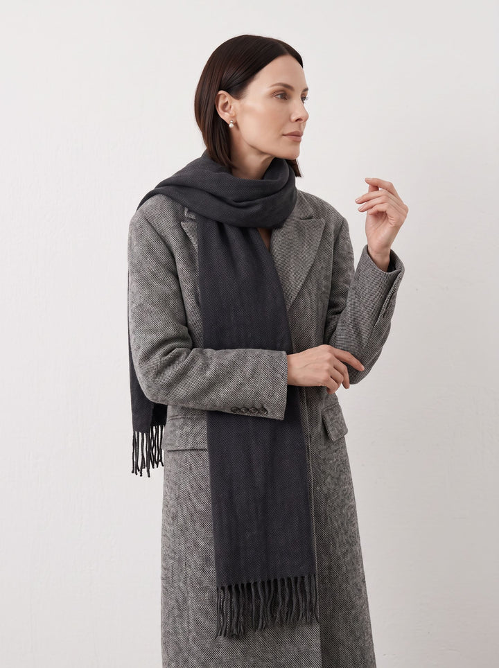 Classic Herringbone Soft Winter Scarf