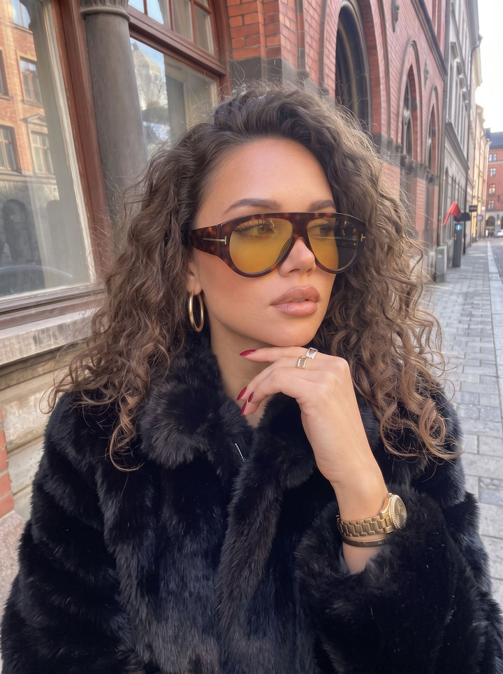 Handcrafted Luxury Oversized Black Sunglasses