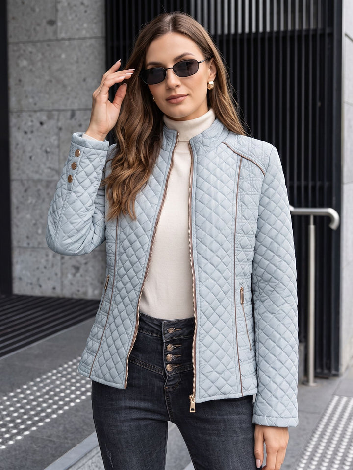 Lightweight Quilted Stand Collar Jacket