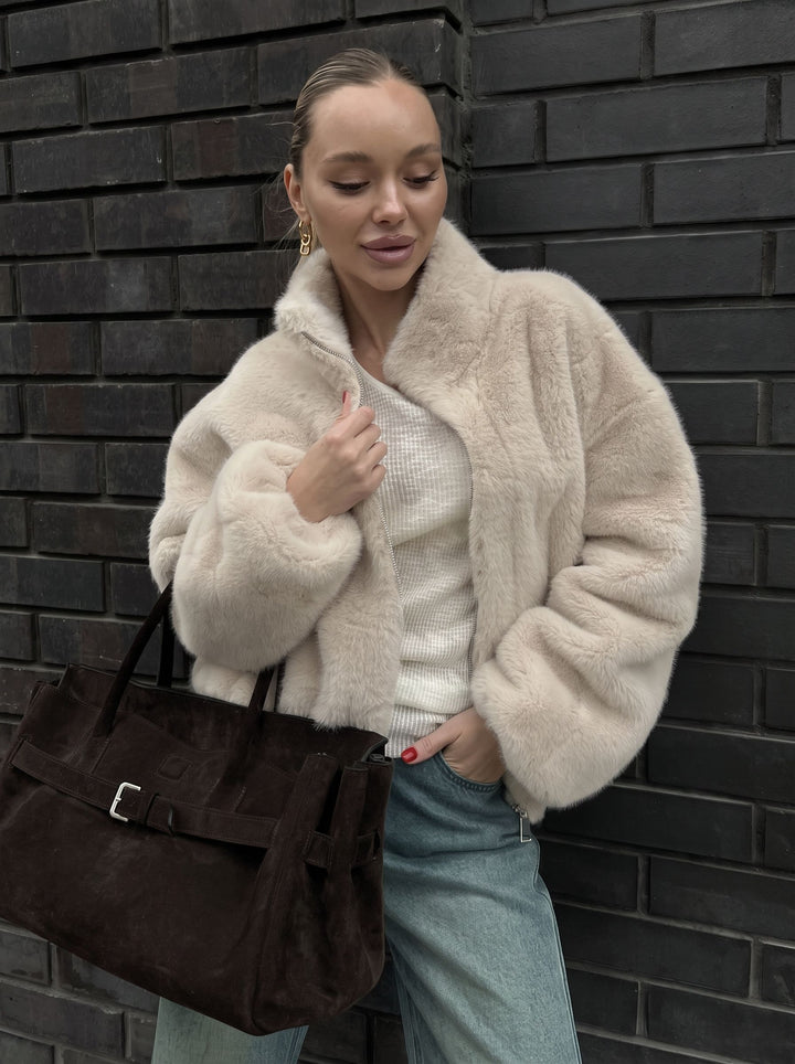 Cozy Cream Faux Fur Jacket