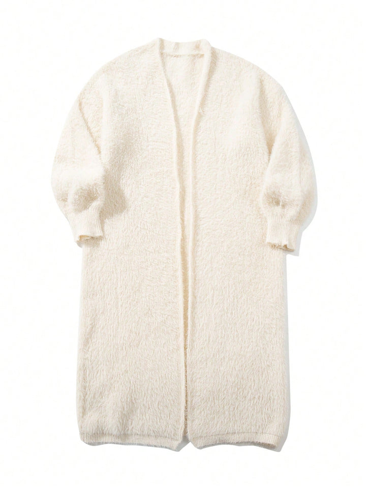 Cozy Plush Longline Knit Cardigan