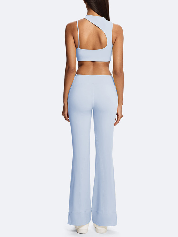 Seamless Cutout Crop Yoga Tank Top