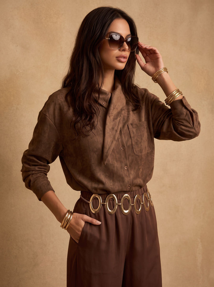 Cozy Wool Blend Button Down Shirt