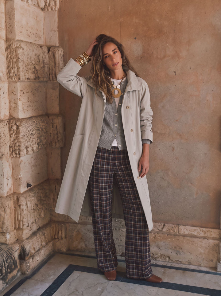 Oversized Minimalist Button Up Trench Coat