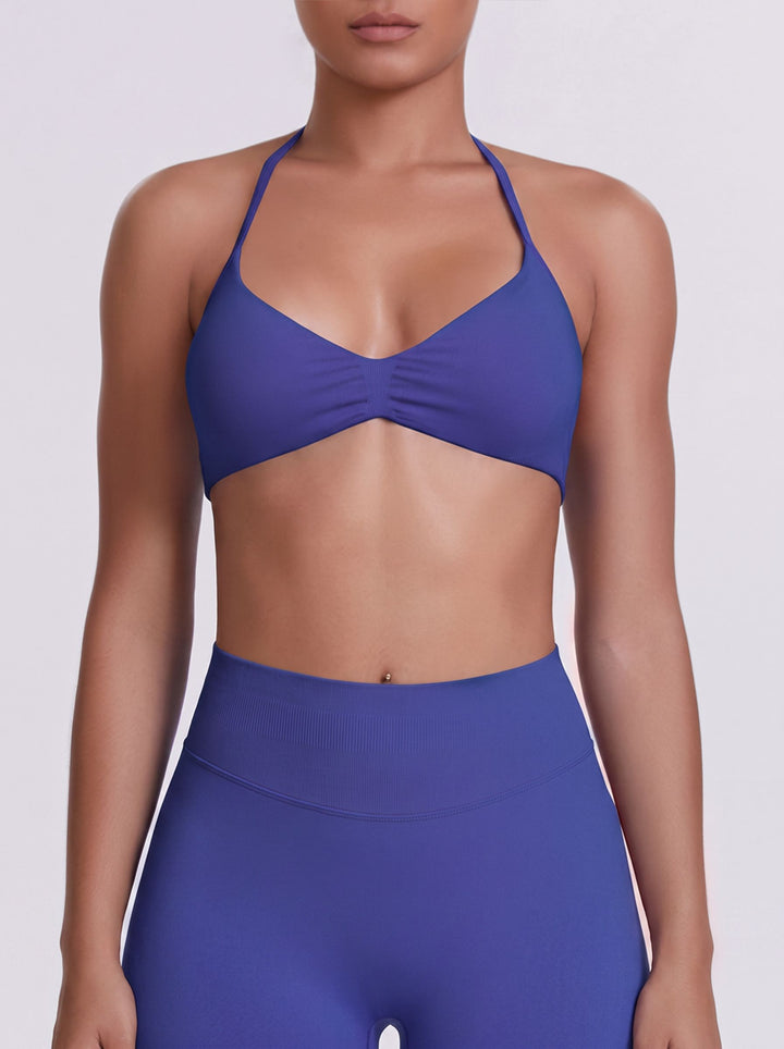 Seamless Halter Neck Sports Bra
