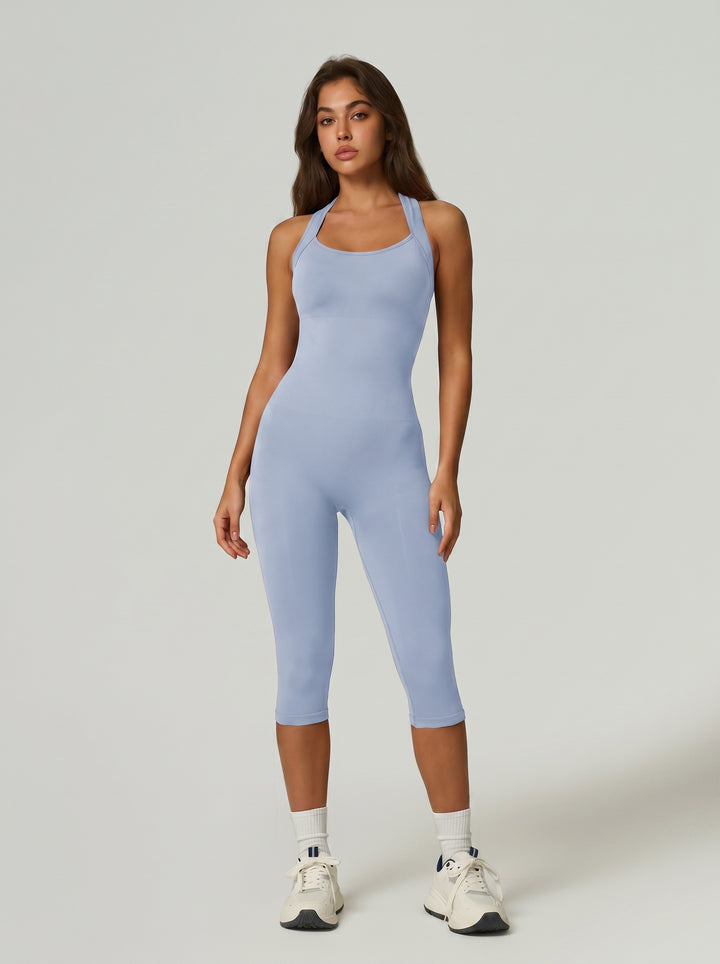 Seamless Sculpting Ribbed Workout Jumpsuit