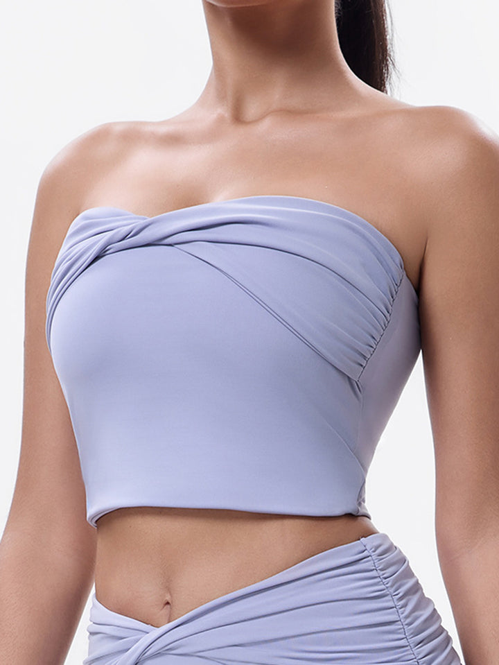 Seamless Strapless Twist Yoga Pant Set