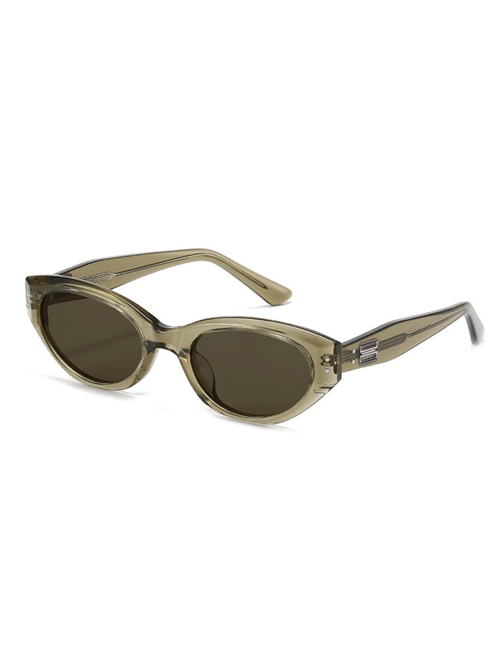 Vintage Oval Black Frame Sunglasses