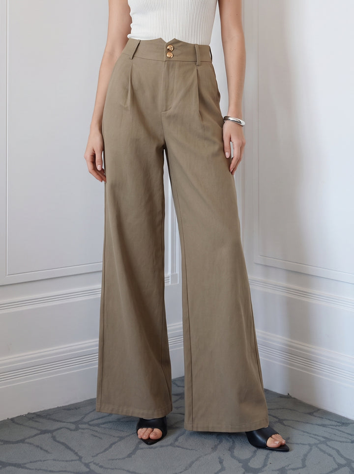 High Waisted Wide Leg Trousers
