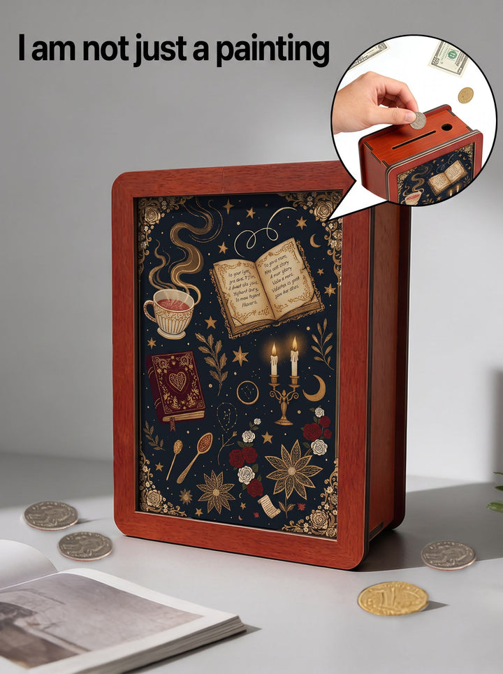 Magic Book and Celestial Graphic Money Saving Box