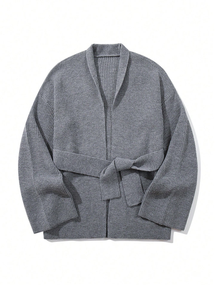 Cozy Belted Open Front Cardigan