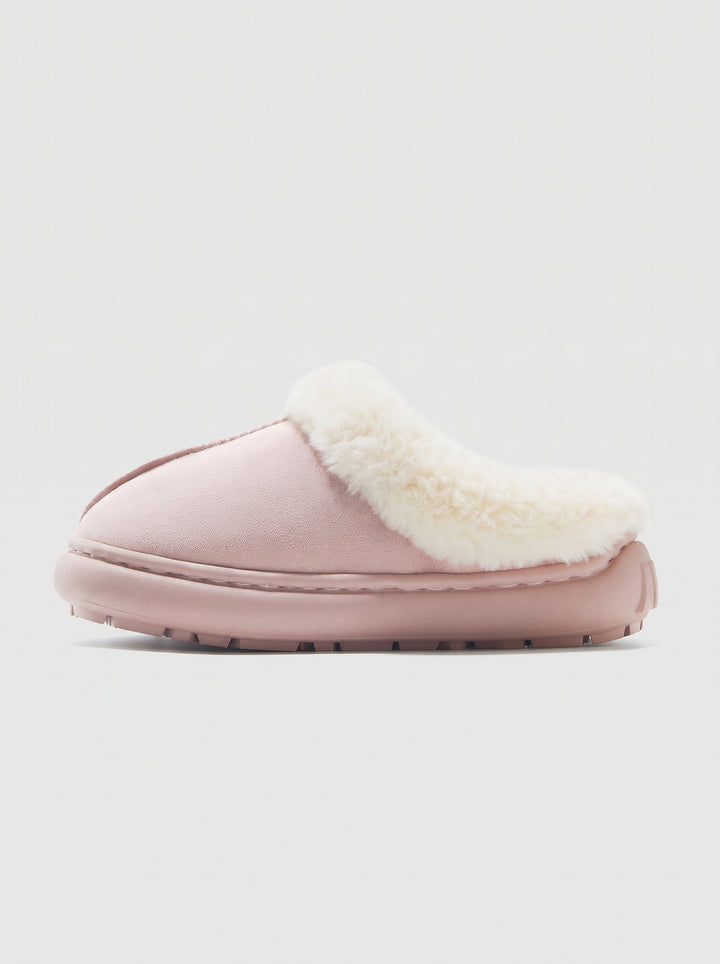 Plush Cushioned Faux Suede Slippers