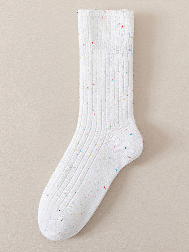 Cozy Soft Ribbed Confetti Socks