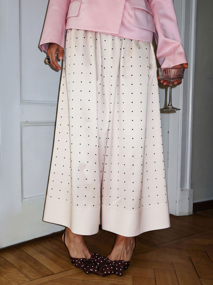 Polka Dot Wide Leg Culottes