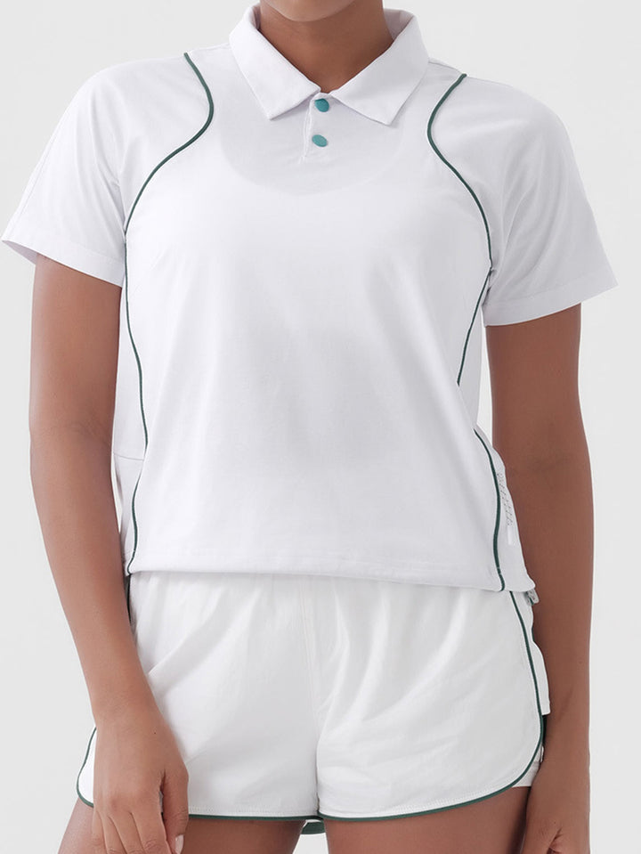Breathable Moisture Wicking Athletic Polo Shirt