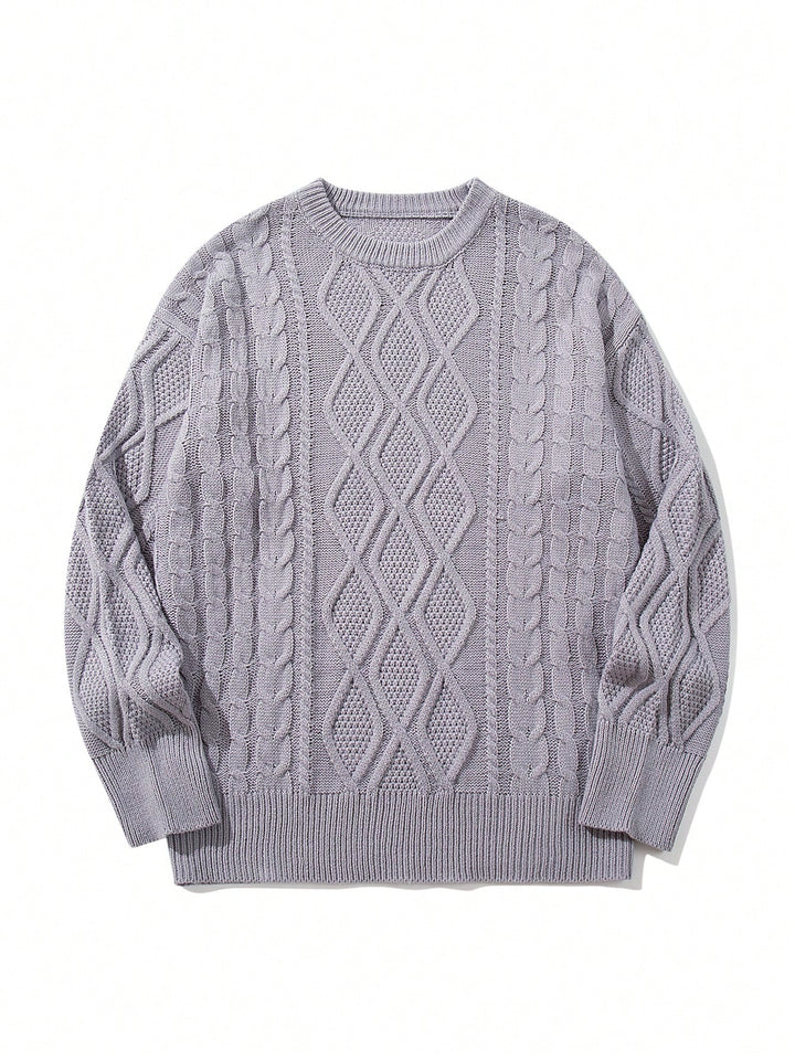 Cozy Oversized Cable Knit Pullover Sweater