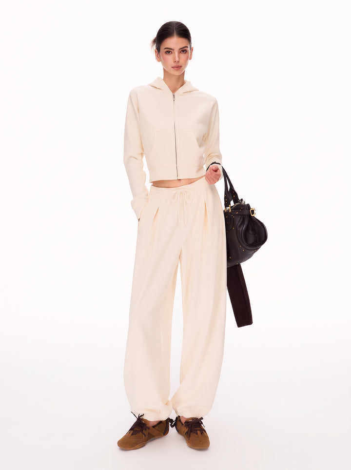 High Waisted Pleated Lounge Pants