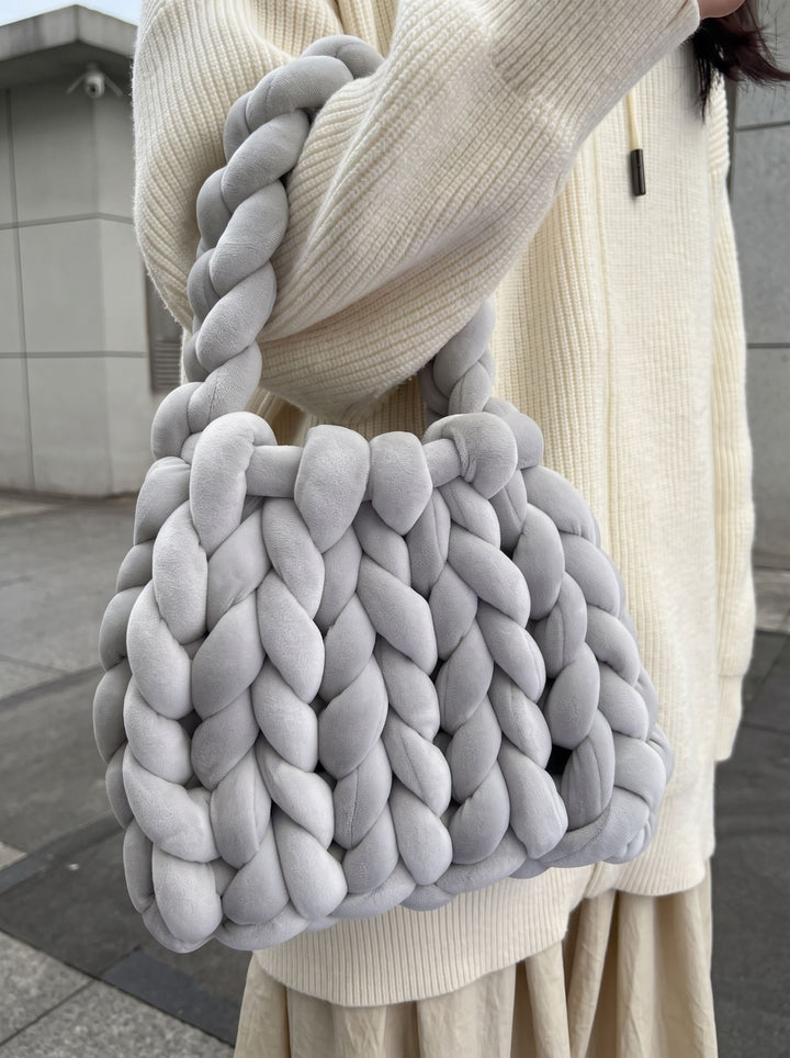 Plush Chunky Knit Handbag