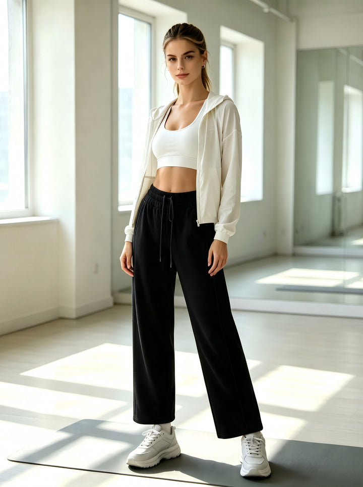 High Waisted Wide Leg Sweatpants
