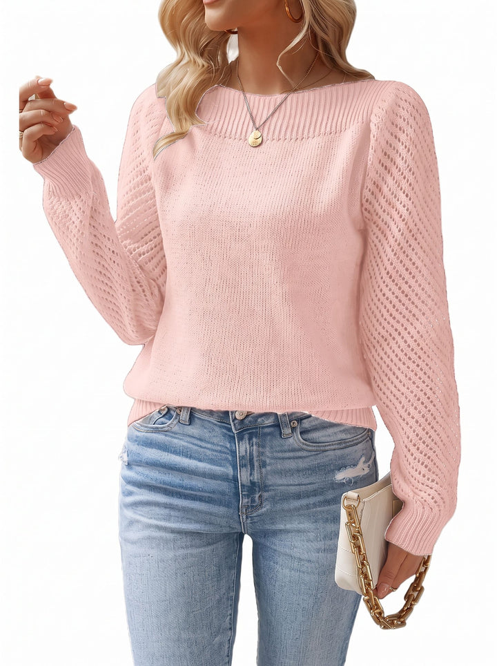 Cozy Textured Knit Pullover Sweater