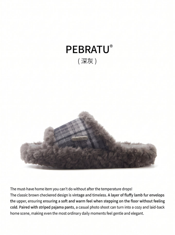 Ultra Plush Cozy Plaid Slippers