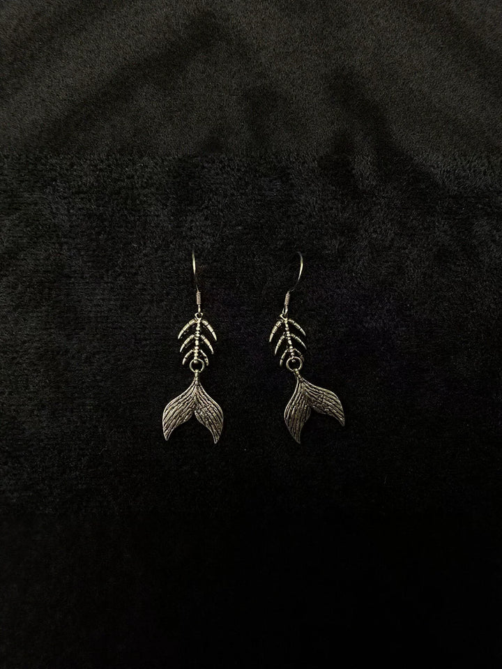 Boho Vintage Fish Bone Dangle Earrings