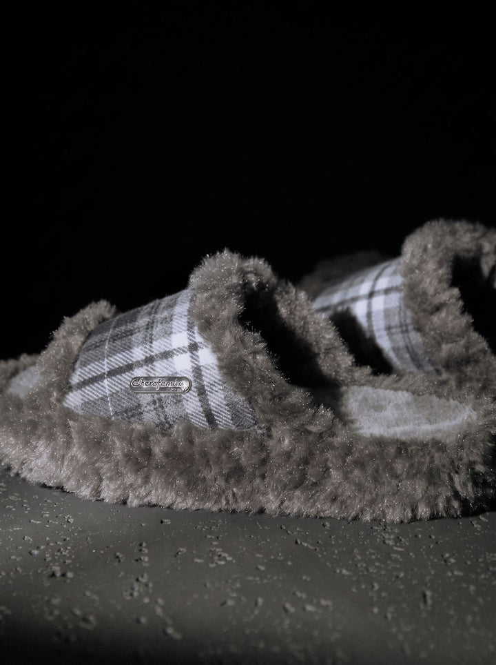 Ultra Plush Cozy Plaid Slippers