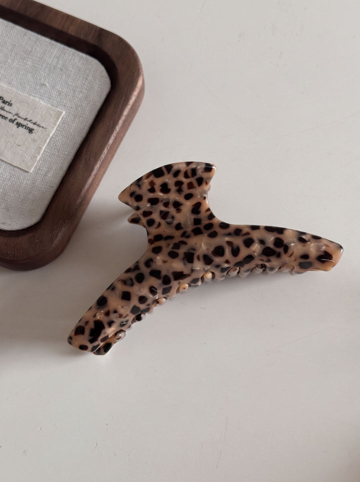 Leopard Print Heart Shape Hair Claw