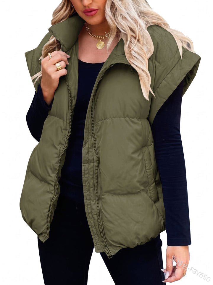 Oversized Puffer Vest Sleeveless Jacket
