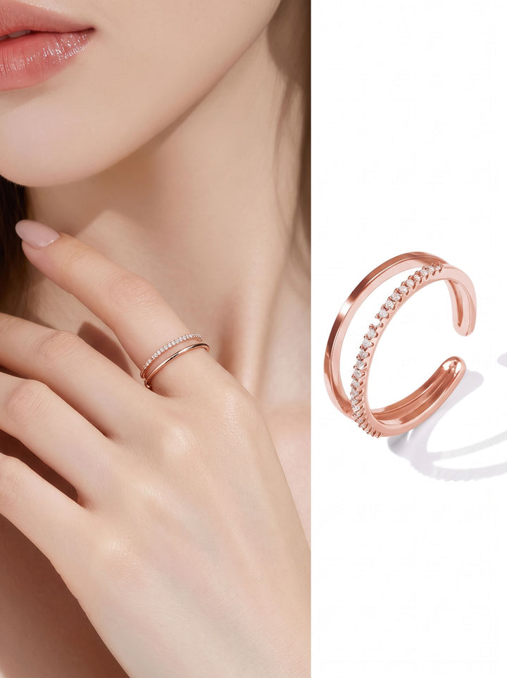 Minimalist Stackable Cubic Zirconia Ring