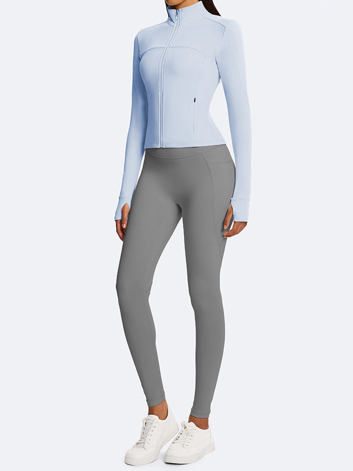 Slim Fit Thumbhole Yoga Jacket