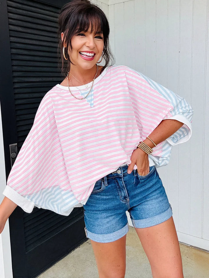 Oversized Striped Relaxed Fit T-Shirt