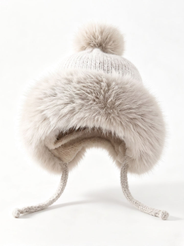 Cozy Faux Fur Pom Pom Hat