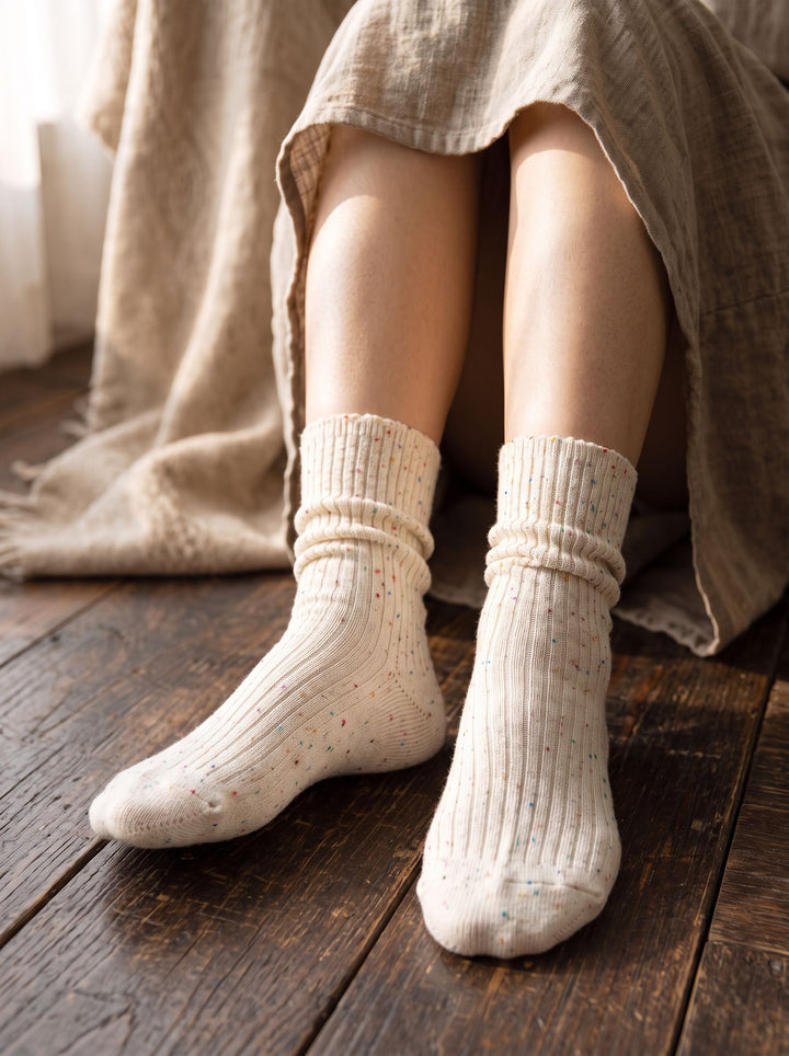 Cozy Soft Ribbed Confetti Socks