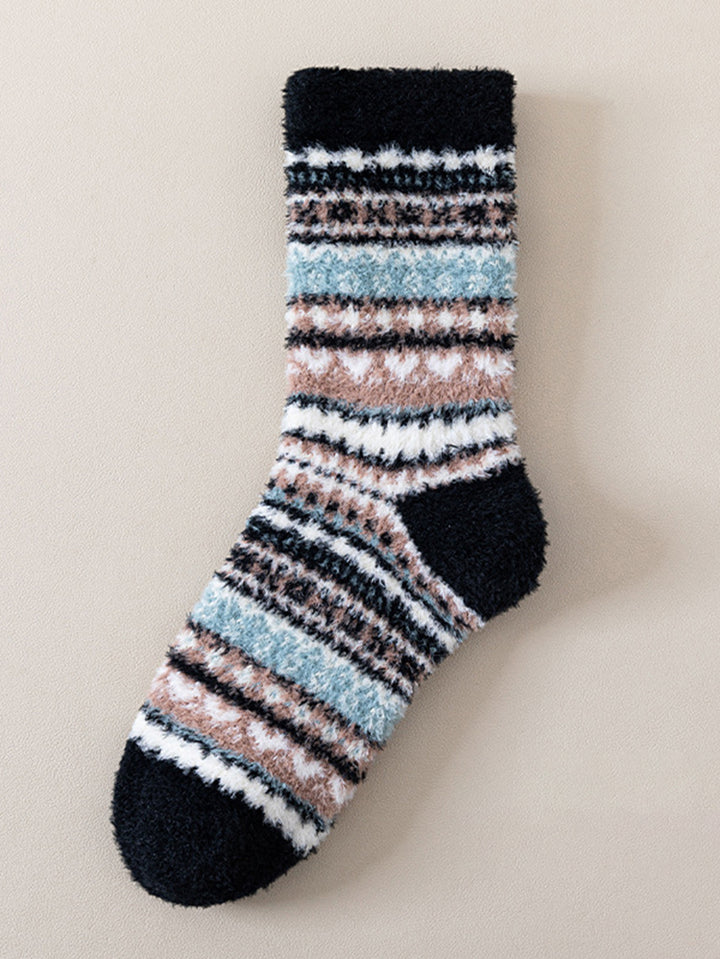 Cozy Soft Fuzzy Crew Socks