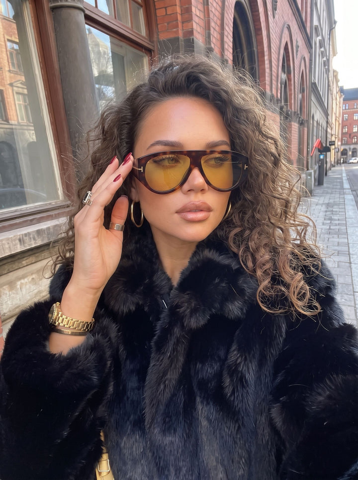 Handcrafted Luxury Oversized Black Sunglasses